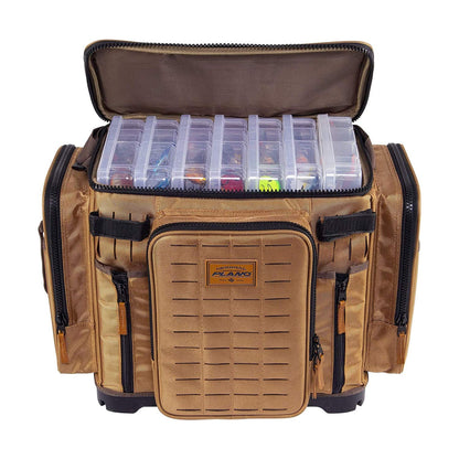 Plano Guide Series 3700 XL Tackle Bag, Beige 1680 Denier Fabric with Waterproof Base, Includes 10 StowAway Utility Organization Boxes, Large Premium Fishing Storage