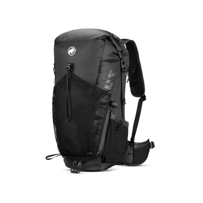 Mammut Spine 28-35L Backpack – Outdoor Pack w/Adjustable Volume, Ergonomic Suspension System, Durable Water-Repellent Fabric & Multi-Use Design for Hiking, Running, Travel & Everyday, Black