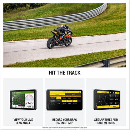 Garmin zūmo® XT3, 6” Rugged Motorcycle GPS, Lean Angles, Custom Route Planning, Adventurous Navigation, Group Rides, Garmin Performance Package Plan Option for Drag Racing Timer and Lap time Review