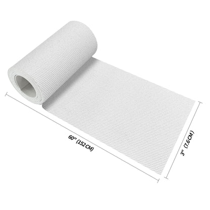 KING MOUNTAIN 100% Cotton Fabric Iron-on Repair Patch, Inside&Outside Clothes Repair Patch, 3"x60" with Backing Glue Repair Decorative Patch kit (White)
