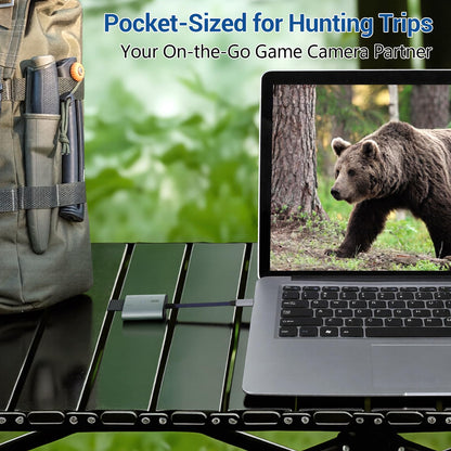 Zleo Cellular Game Camera with Lifetime Data Free Autumn Brown and Trail Camera Memory Card Reader