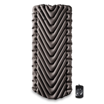 Klymit Static V Luxe Sleeping Pad, Lightweight Lofted Camping Air Mattress for Tents and Cars with Body Mapping Tech, 3 In Thick Grey