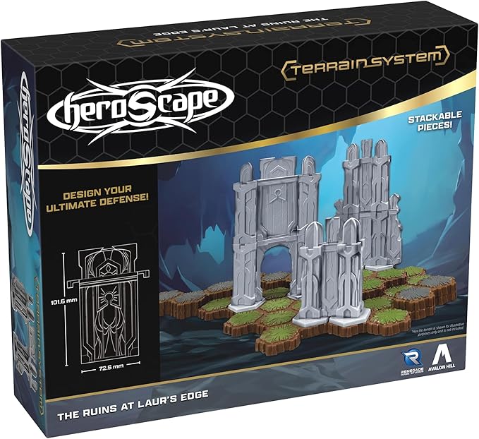 Renegade Game Studios Heroscape The Ruins at Laur's Edge Terrain Expansion Stackable Wall Pieces