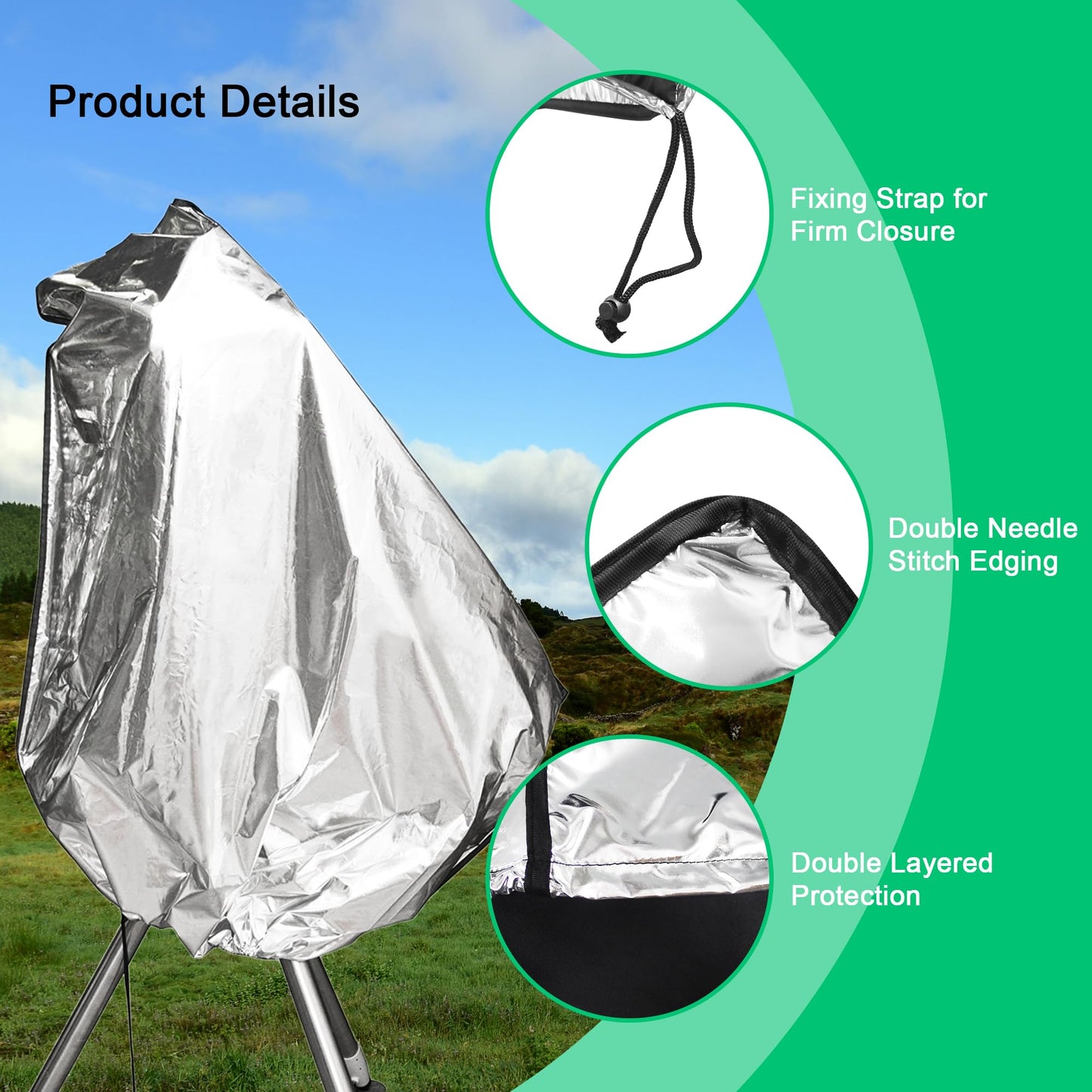 Astromania Protective Telescope Cover with Fixing Strap, Diameter 23.8" - Bundle with - Transport Bag