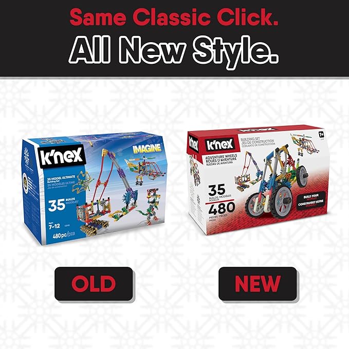 K'NEX - Adventure Wheels Building Set - 480 Pieces‚ STEM Building Creative Construction Set‚ Ages 7+
