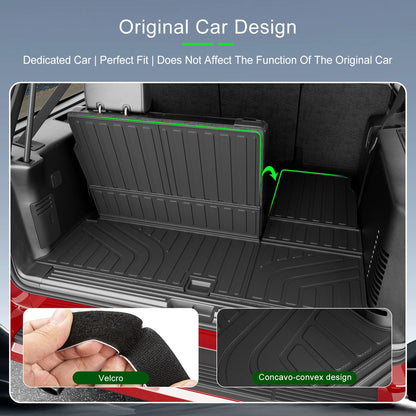 xipoqix 7-Seat Floor Mat Compatible with 2003-2017 Ford Expedition Floor Liner Lincoln Navigator Electric Replacement for 2003-2017 Ford Expedition Accessories (Trunk Mat+3rd Backrest Mats+Floor Mats)