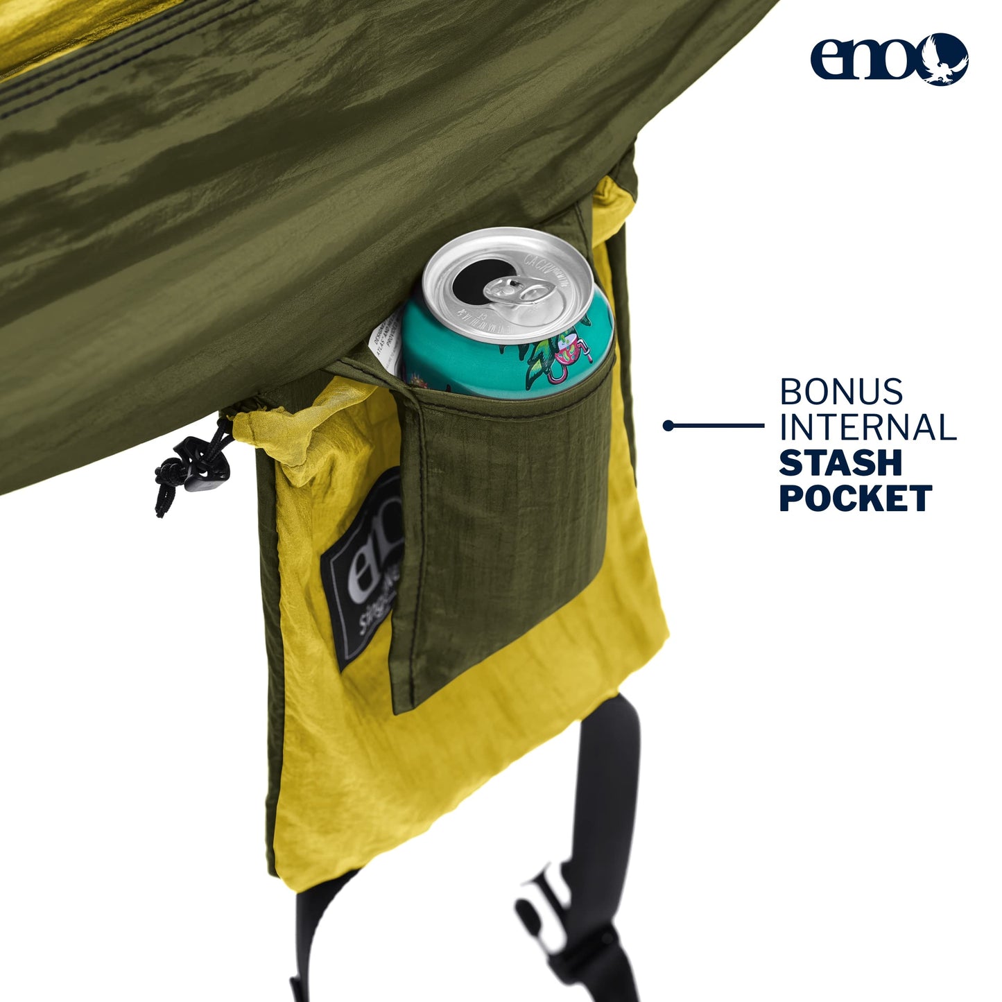 ENO Bundle, Includes The SingleNest Hammock & Atlas Suspension System, Lightweight, Durable Hammock with Straps for Camping, Hiking & Travel, Melon/Olive