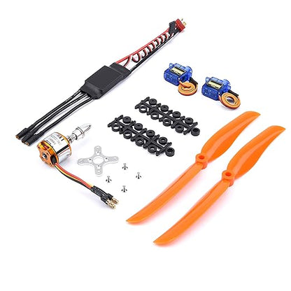 RC A2212 1400KV Brushless Motor+30A ESC+SG90 Servos+8060 Propeller for RC Plane Airplane