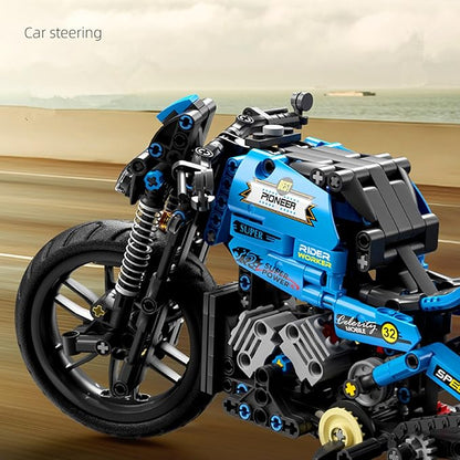 Techno-Mechanical Motorcycle Building Blocks Set STEM Education Learning Toys Creative DIY lego Racing Blocks Collectible Models Surprise Gift for Children 8-14 Years Old 469 Pcs