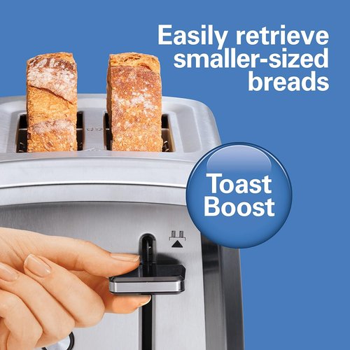 Hamilton Beach 2-Slice Toaster - Extra-Wide Slots, Bagel Setting & Stainless Steel Finish