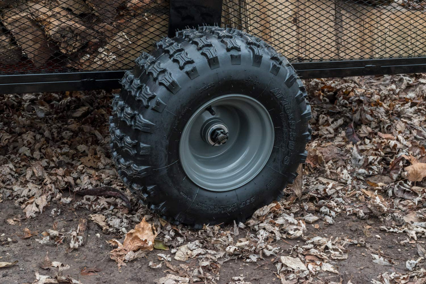 Agri-Fab 45-0554 1250lb Capacity Steel Swiveling / Dump Cart / Utility ATV/UTV Cart, 18 inch x 9.5 inch All Terrain Pneumatic Tires