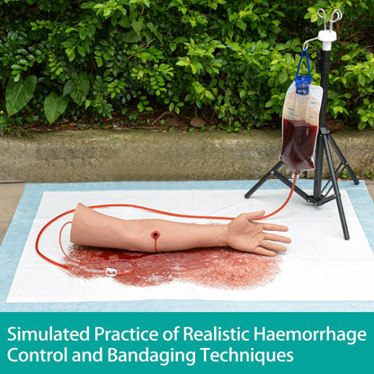 MedEduQuest Tourniquet Arm Trainer & Wound Packing Trainer Kit, Bleeding Control Training Arm Model for Stop the Bleeding Practice, Trauma Wound Care Practice Simulator for Medical Students