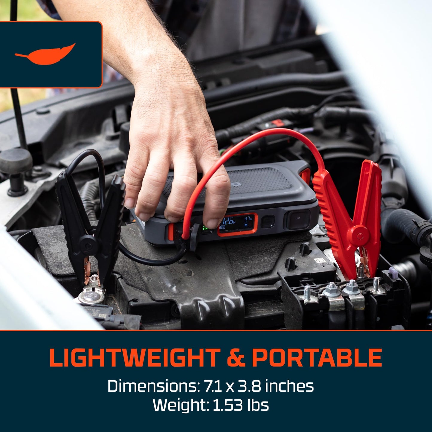 NEBO 3-in-1 Assist Jump Starter, Power Bank, and Floodlight, Portable Emergency Kit Car Jump Starter, and 200 Lumen Floodlight Keep You Prepared and Safe for Emergency Roadside Situations