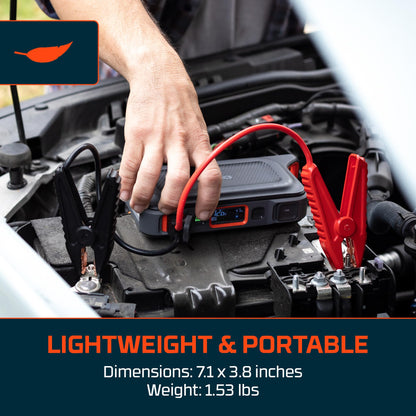NEBO 3-in-1 Assist Jump Starter, Power Bank, and Floodlight, Portable Emergency Kit Car Jump Starter, and 200 Lumen Floodlight Keep You Prepared and Safe for Emergency Roadside Situations