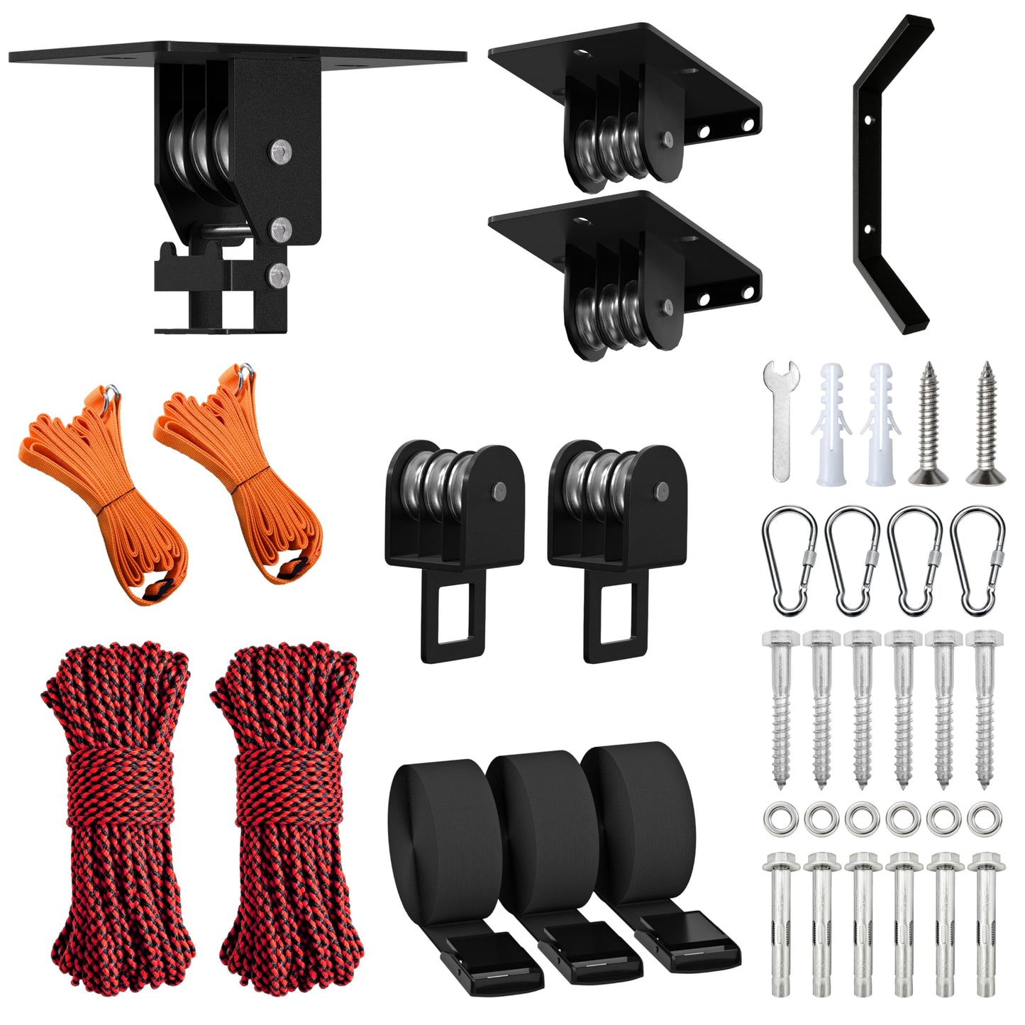 TRUSOON 2026 Heavy Duty Elite Canoe Hoist for Garage Ceiling, Kayak Storage Lift Pulley System with Safety Straps for Rooftop Tent, Holds up to 250 lbs Capacity, Fits 10-18 Foot Ceilings, Black