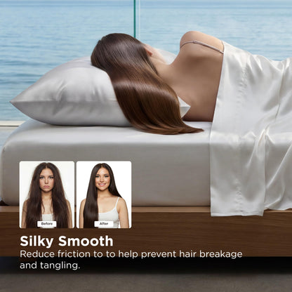 Bedsure Cooling Comforter Bundle Cooling Pillow Cases for Hot Sleepers with Dual-Sided Cool Tech, 2 Pack HA & Ceramides Infused Silky Cooling Pillowcases Soft for Skin & Hair, Grey, Queen Size