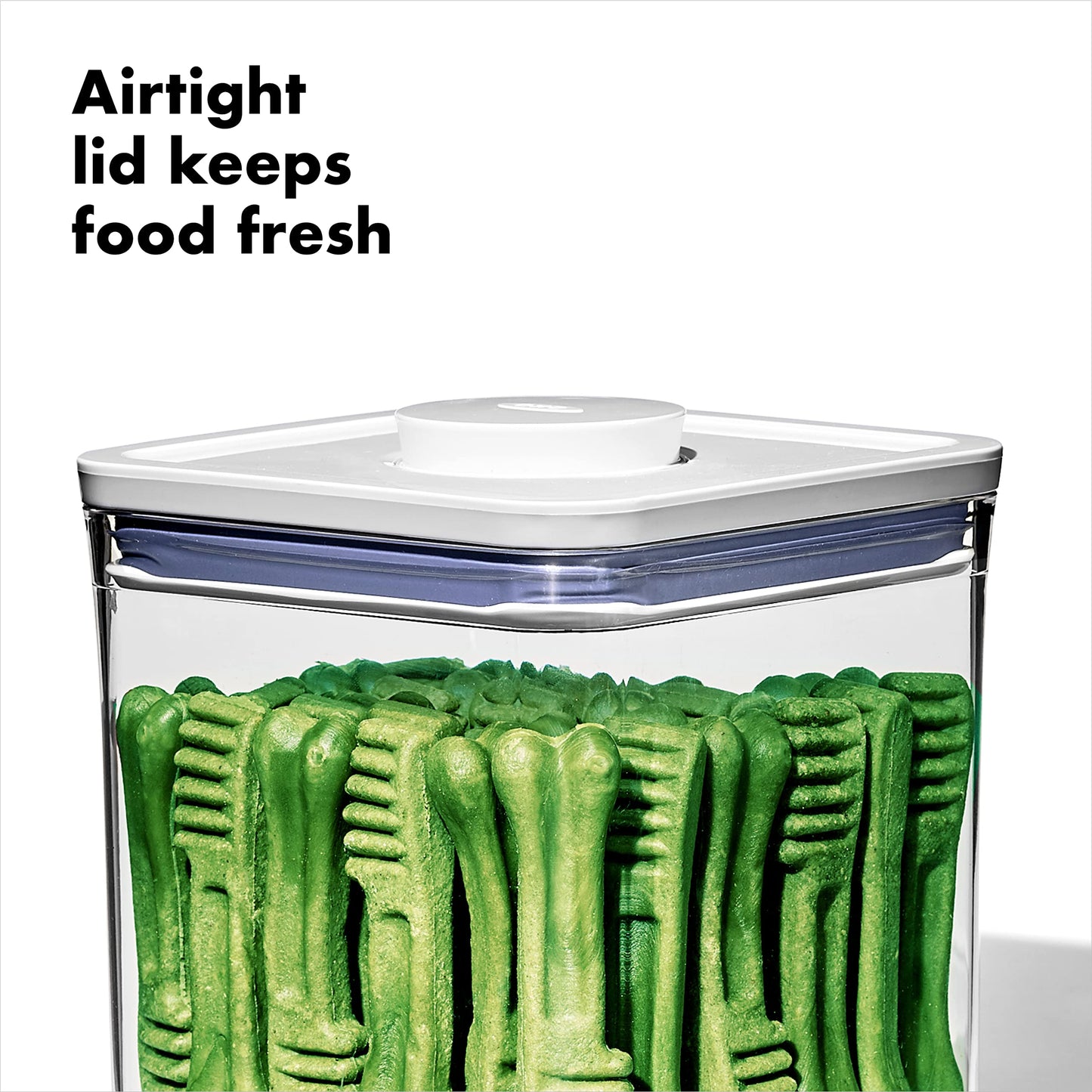 OXO Good Grips Pet POP Container – 2.8 Qt/2.6 L |Ideal for up to 3lbs of Dog Food or 2lbs of Cat Food | Airtight Storage Container | BPA Free (Pack of 8)