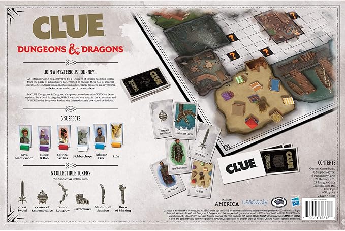 Clue Dungeons &amp Dragons | Collectible Clue Game for D&ampD Fans | Officially Licensed Dungeons &amp Dragons Board Game