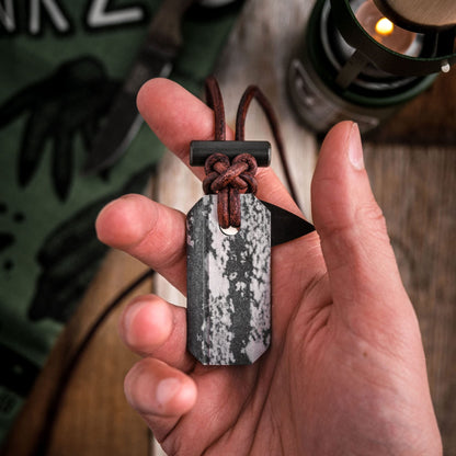 Wazoo Viking Spark™ | Whetstone Sharpener & Fire Starter Necklace | MADE IN USA!