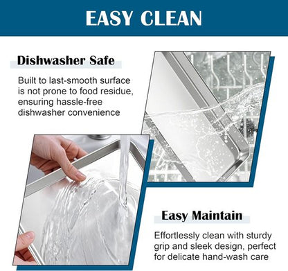 E-far Baking Sheet Set - Large Stainless Steel Cookie Sheets with Cooling Racks | Non-Toxic & Heavy Duty, 18 x 13 x 1 Inch