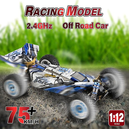 GoolRC WLtoys 124017 V2 RC Car 1:12 Scale 2.4GHz Remote Control Off-Road Buggy Drift Car RTR with Brushless Motor and Metal Chassis for Adults