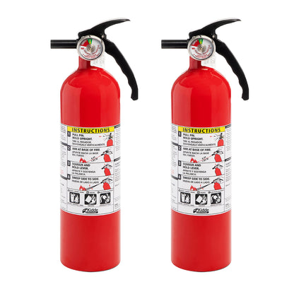 Kidde Kitchen Fire Extinguishers for Home & Office Use, 2 Pack & Fire Extinguisher for Home, 1-A:10-B:C, Dry Chemical Extinguisher, Red, Mounting Bracket Included, 2 Pack