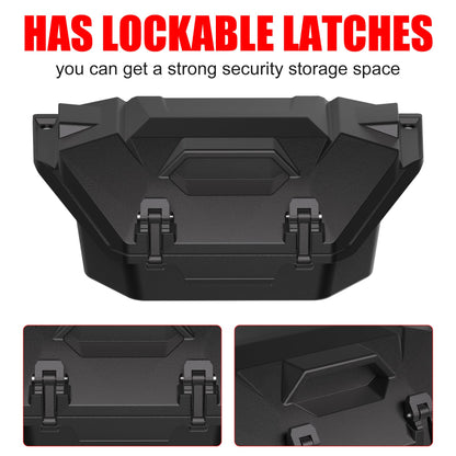 XATVXUTV 36QT UTV Rear Cargo Box for Polaris RZR Pro R, Water Resistant Dust Free Rear Bed Tool Storage Box with 2 Lockable Latches for Polaris RZR Pro R 4 2022-2025 Accessories, Replace OEM #2884236