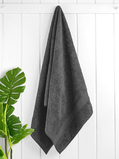 Cotton Paradise Extra Large Soft Plush Turkish Bath Towels Set - 4 Piece Dark Gray Collection