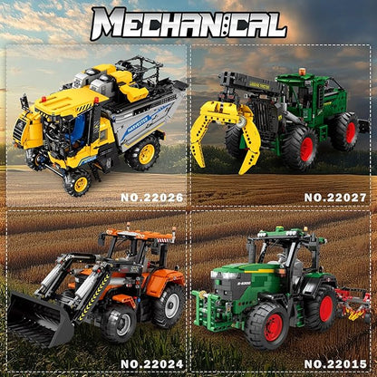 Reobrix Grape Harvester RC Tractor Building Set City Construction Vehicle Set 22026 Farm Technic Truck Model Kit for Adults Collection Decor or Gift for Adult and Machinery Lovers