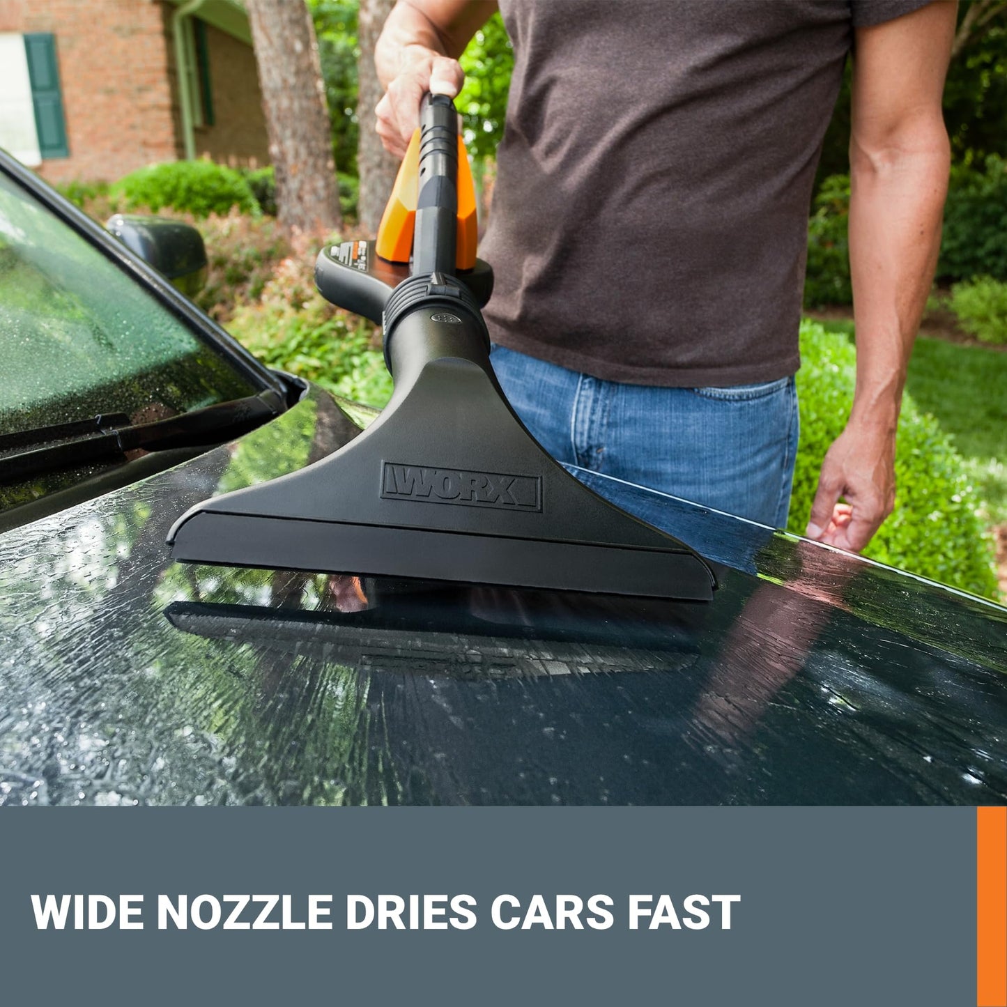 WORX Cordless Leaf Blower, Electric Blowers for Lawn Care with 120 MPH & 3.5 LBS, Long Nozzle Design for Narrow Spaces with Cleaning Attachments, Battery & Charger Included, WG545.1