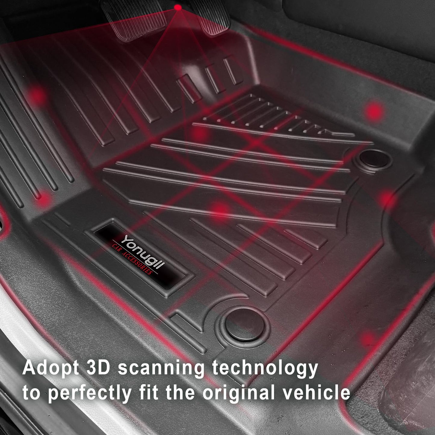 for 2018-2024 Ford Expedition/Lincoln Navigator 7 Seater Floor Mats 3 Row Trunk Cargo Liners Backrest Mat Full Set All Weather TPE Protection Mat Accessories (Only for 7 Seat,Not for MAX Or L)