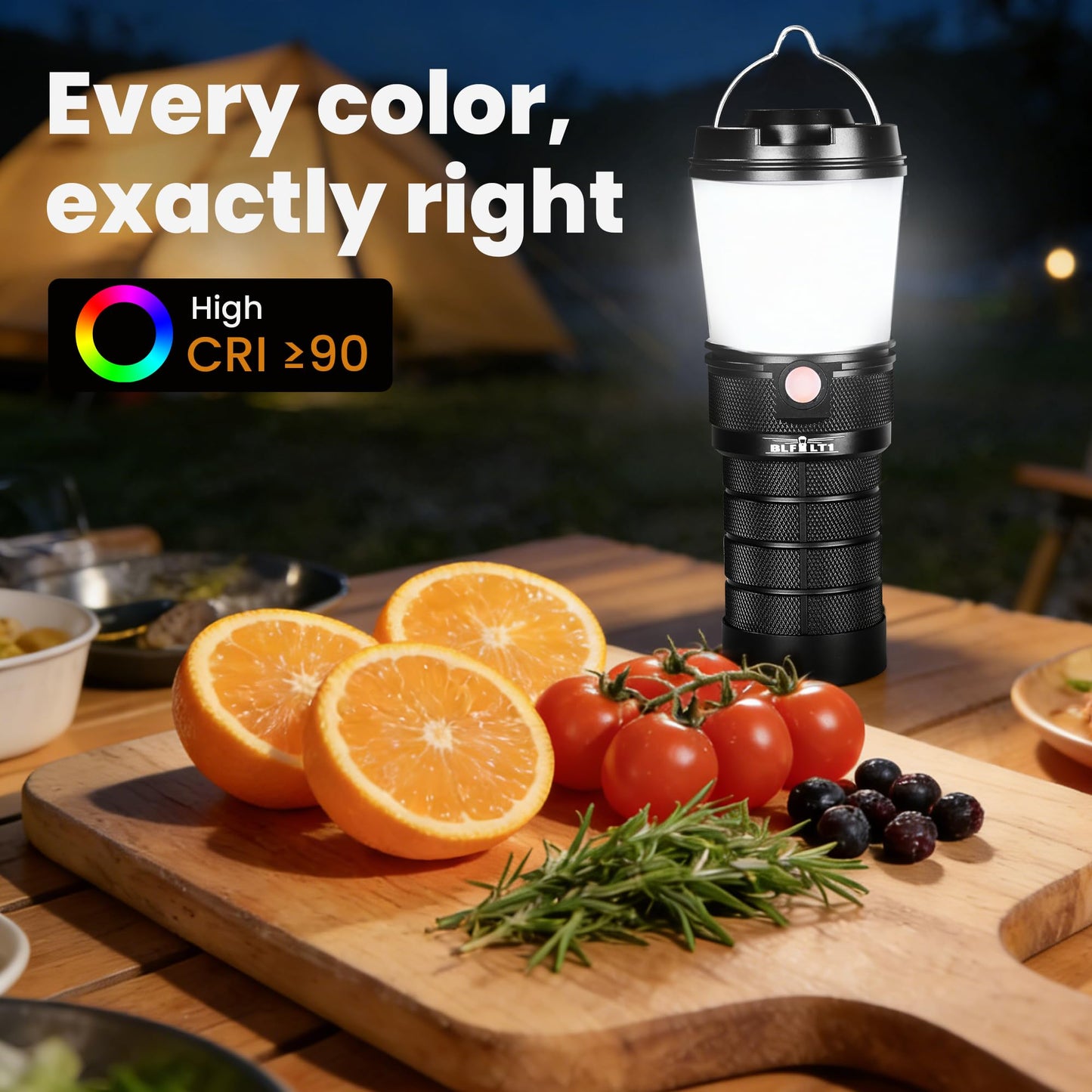 Sofirn BLF LT1 Camping Lantern Rechargeable, Led Lantern with 8X LH351D LED, 24 Hours Runtime in Medium Mode, Perfect Lantern Flashlight for Camping, Power Outages, Hiking, Fishing