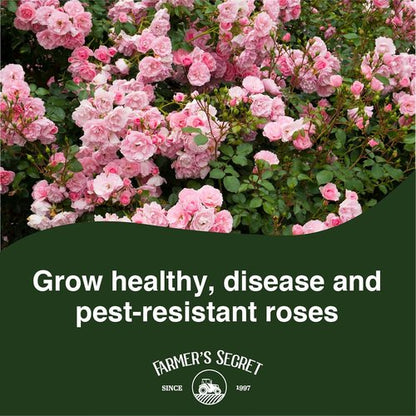 Farmer's Secret Rose Booster Fertilizer - Super Concentrated 8oz for Vibrant Blooms & Healthy Growth