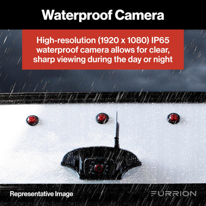Furrion Vision S+ RV Observation System with 7" Monitor, Left/Right Side Cameras with LED Marker Lights, Sharkfin, Infrared Night Vision, Live Streaming, Wide Viewing Angle - FOS7HTAEN