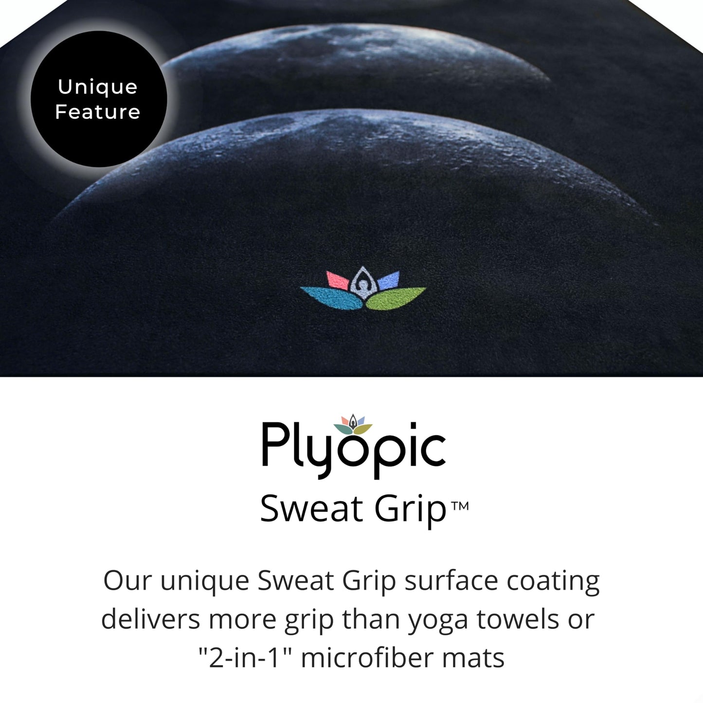 Plyopic All-In-One Hot Yoga Mat | Luxury Sweat-Grip Mat/Towel Combo | Non-Slip, Eco-Friendly Natural Rubber | Ideal for Yoga, Pilates, Bikram, Hot Yoga, Workout and Exercise