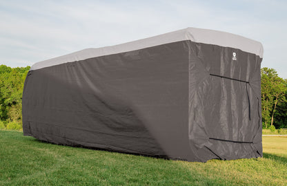 Camco ULTRAGuard 20 to 22-Ft Travel Trailer/Class C RV Cover - Features Zipper Entry Doors & Covered Air Vents - Crafted of Spunbond Polypropylene - Storage Bag for RV Storage & Organization (45740)