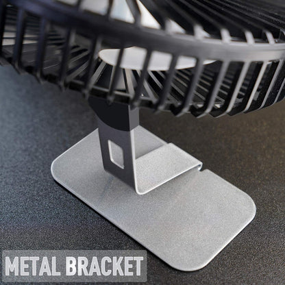 SLENPET USB Mini Desk Fan - 6 Inch Ultra-Quiet, 4 Speeds, 90° Adjustable, Portable Silver Fan for Home Office