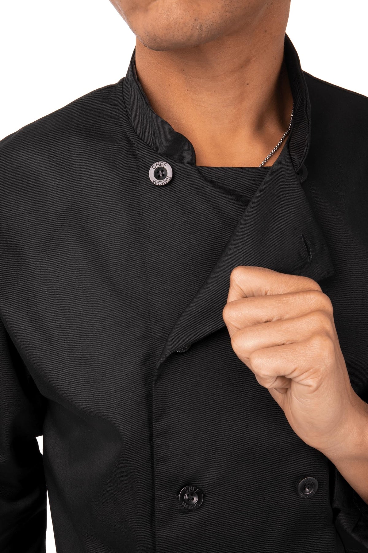 Chef Works Unisex Bastille Chef Coat, Black, 5X-Large