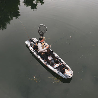 Pelican Catch Mode 110 Fishing Kayak - Premium Angler Kayak with Lawnchair seat, Granite - 10.5 Ft.