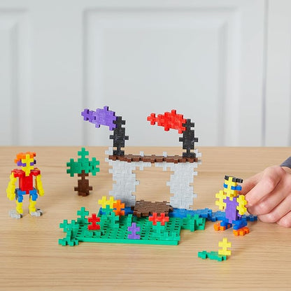 PLUS PLUS Learn to Build Set Interlocking Mini Building Blocks 3D Puzzle Construction Stem Toy for Kids - Basic Mix 400 Pieces
