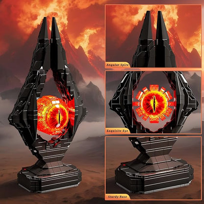 Movie-Inspired Building Toys Set Fantasy Eye Tower Building Set 925 Pieces Dark Collectible Building Kit for Adults &amp Teens Unique Birthday Gift for Men Home Office Desk Decor