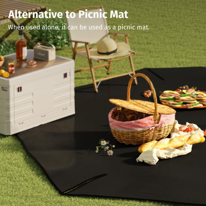Bundle of East OAK 6×6 FT Pop Up Canopy Tent with MeshInstant Canopy with Portable Carry Bag, Beige + EAST OAK 6x6 FT Waterproof Tarps for Outdoors as Tent Floor Mat