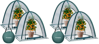 VIVOSUN Garden Netting Cover, 36 x 36 x 39 Inch Pop-up Guard Cover with Zip Entry for Plants, Vegetables, Fruits, Outdoor Run and Enclosure for Small Animals, 4-Pack, Green