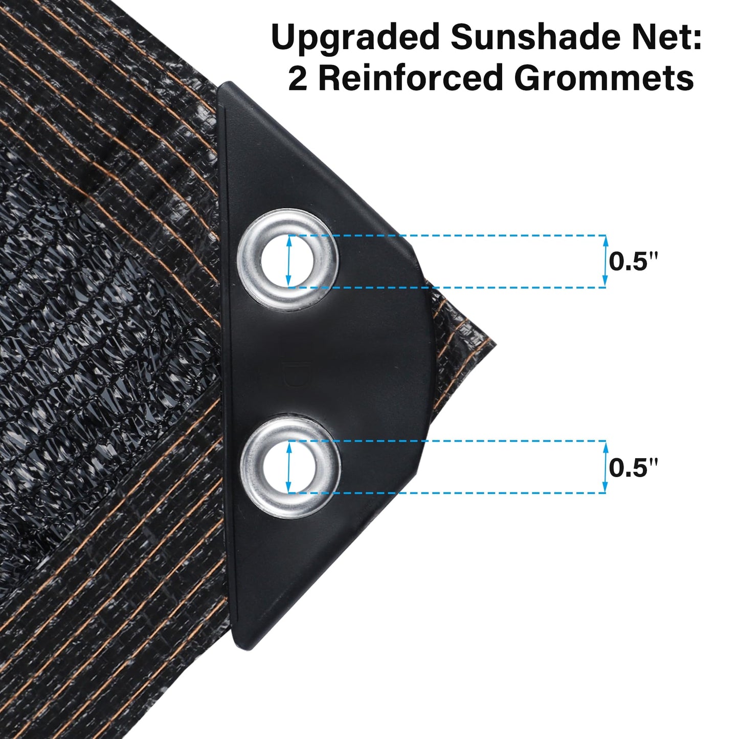 winemana Black Shade Cloth 40%, 30x50 FT Mesh Tarp - Garden Shade for Greenhouse, Patio, Vegetables, Plants Cover and Chicken Coops, Sun Shade Net for Outdoor Protection with Reinforced Grommets
