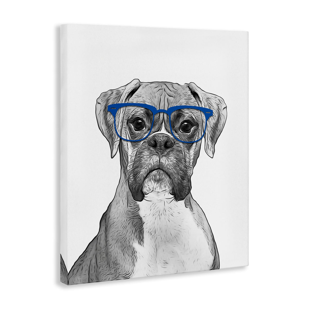 'Hipster Boxer Dog'| Canvas Art
