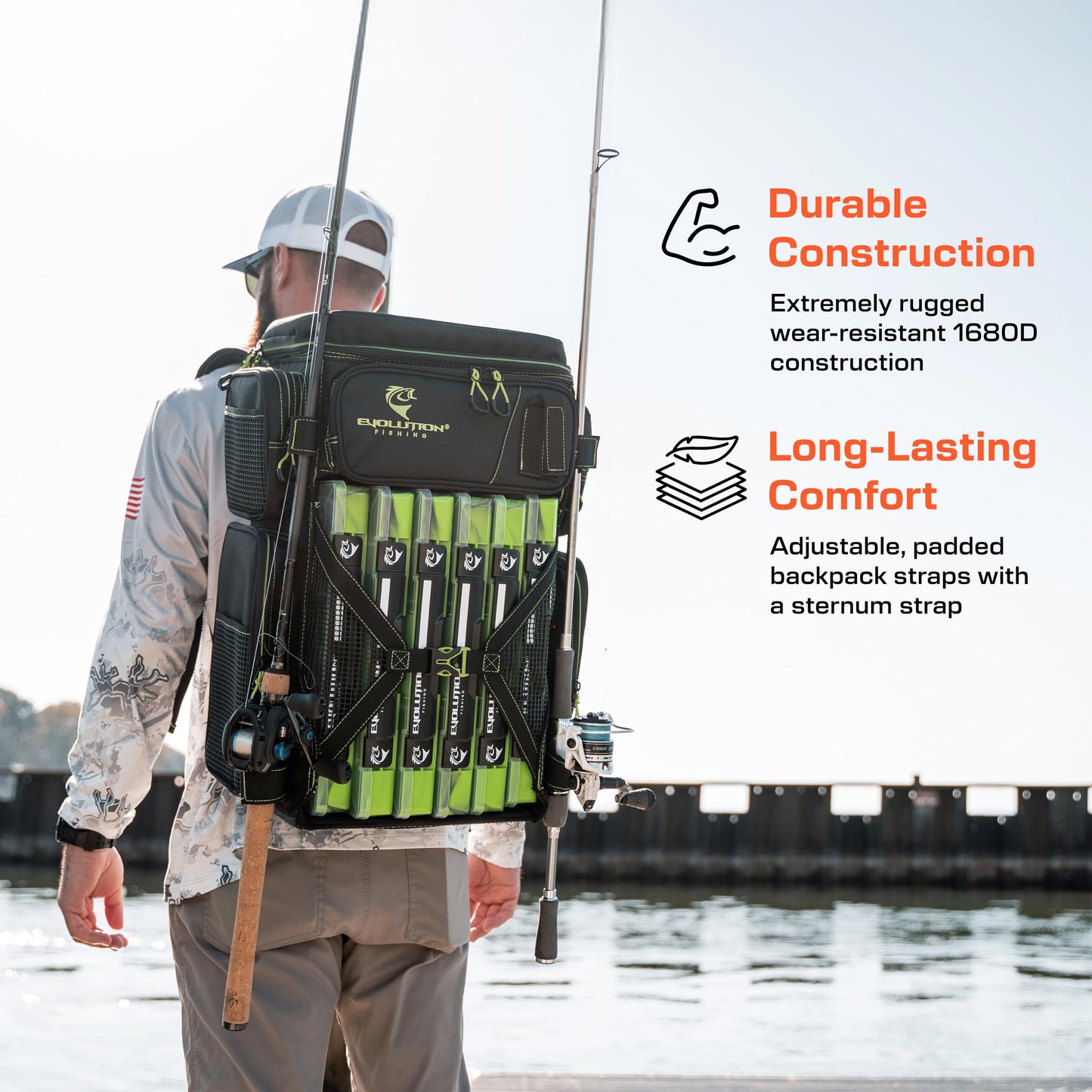 Evolution Outdoors 34013-EV: 3600 Drift Tackle Backpack - Green