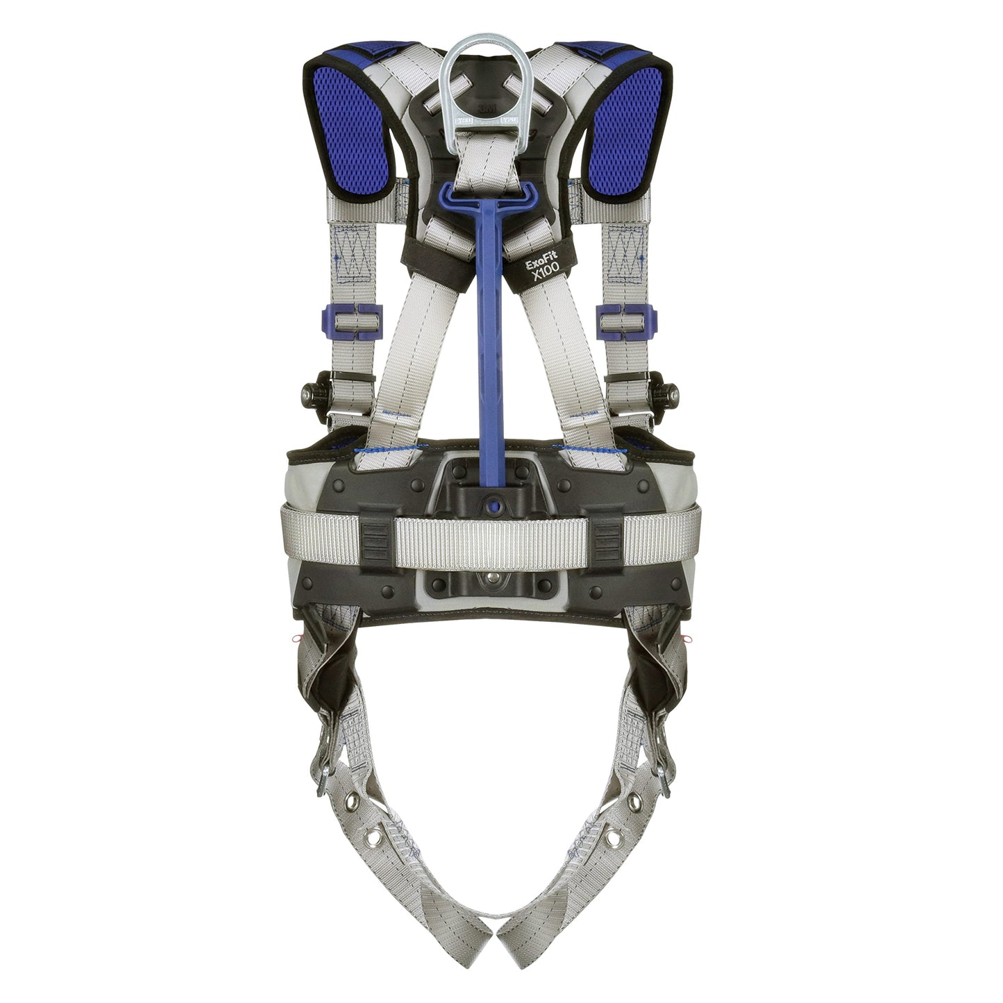 3M DBI-Sala ExoFit X100 Weight Distribution Comfort Construction Safety Harness Fall Protection, with Body Belt, Hip Padding, Multiple D-Rings, Pass-through Chest and Tongue Leg Buckles, 1401047,Large