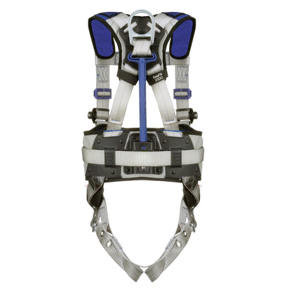 3M DBI-Sala ExoFit X100 Weight Distribution Comfort Construction Safety Harness Fall Protection, with Body Belt, Hip Padding, Multiple D-Rings, Pass-through Chest and Tongue Leg Buckles, 1401047,Large