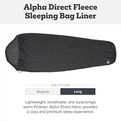 Big Agnes Alpha Direct Fleece Sleeping Bag Liner, Long