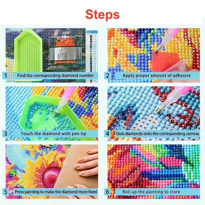 Lvmuu Large Hummingbirds Diamond Painting Kits for Adults, 5D Flowers DIY Full Square Drill Diamonds Art Sets for New Beginner, Paint with Diamonds Beads Art Craft Home Decoration 16x20in